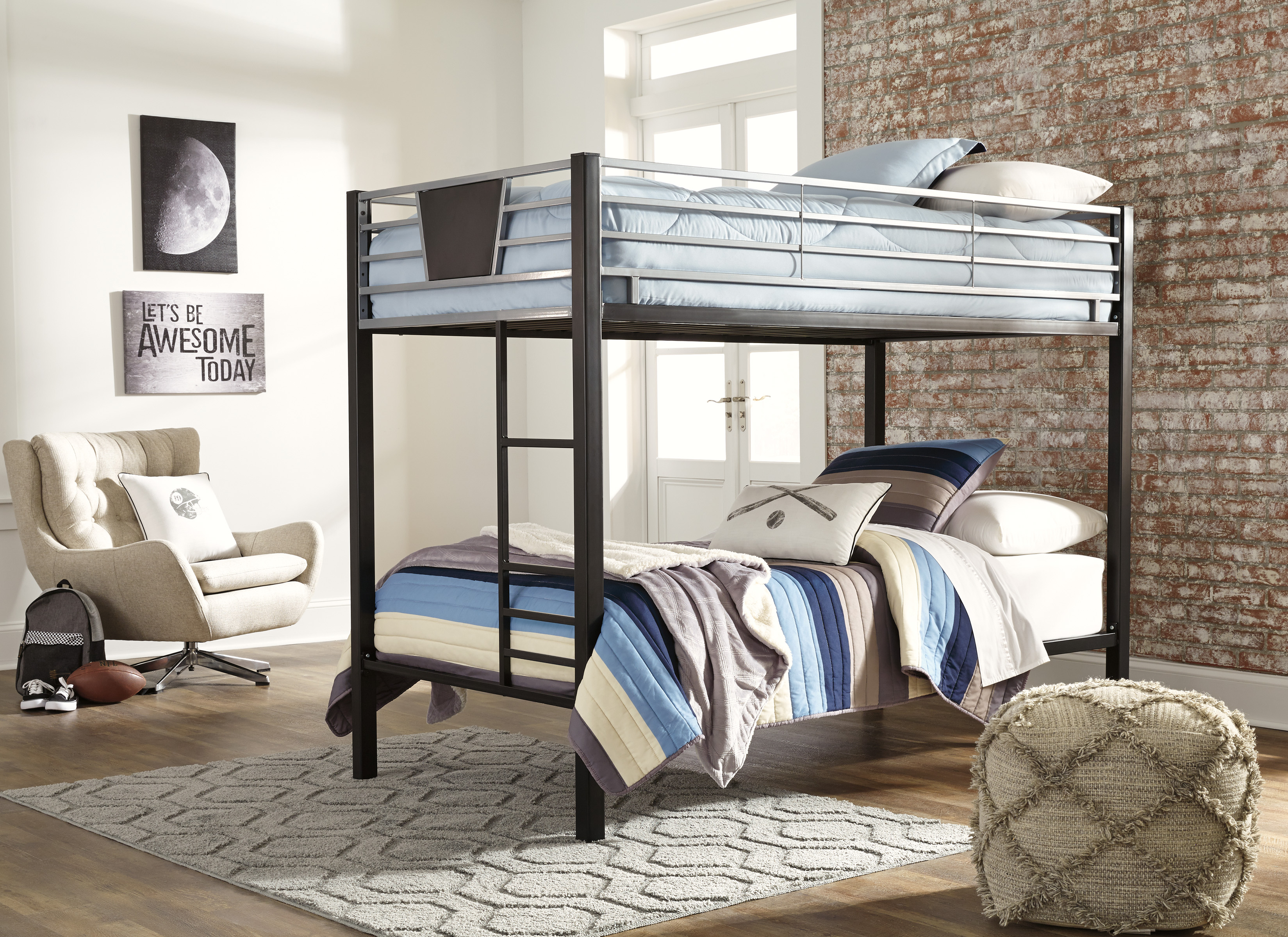Twin over twin bunk bed.